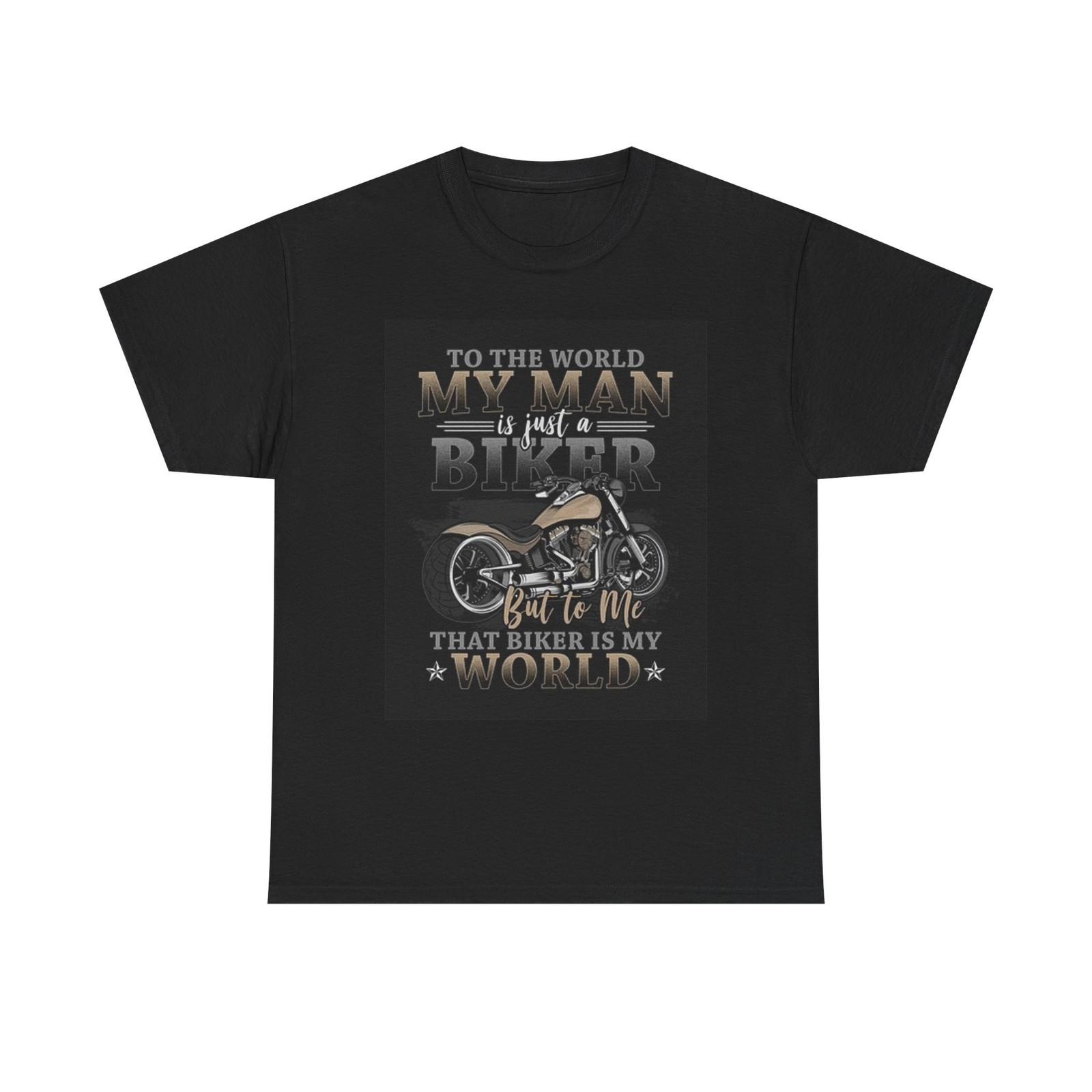 

Biker Is My World Graphic T Shirt Mens Womens Tees Top Vintage Motorcycle Unisex Heavy Cotton Tee fg 4XL