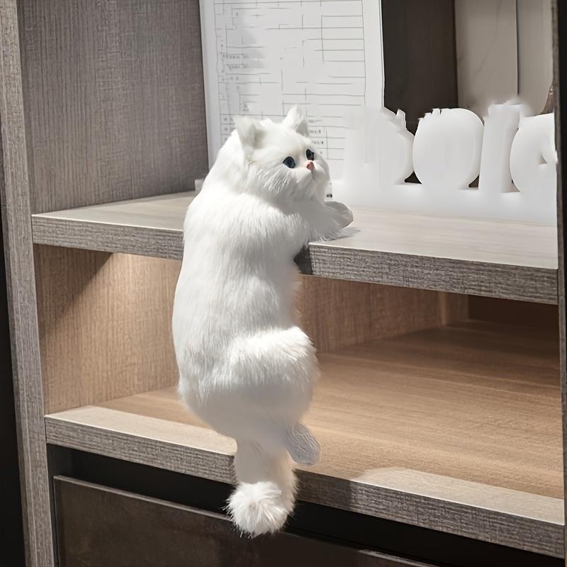 Bambola di Gatto in Resina Fatta a Mano - Ornamento da Collezione di Finto Gatto, Adatto per Decorazioni per la Casa, Matrimonio, Regalo - Non Richiede Elettricità, Materiale Durevole