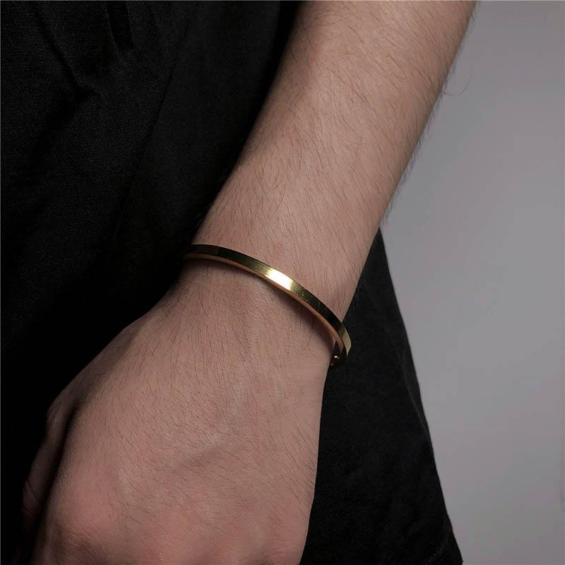 100% Stainless Steel Bangle Men Women 4mm 6mm 8mm Bracelet 3 Colors Leisure Versatile Accessories Valentine Day Gift For Lovers