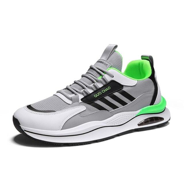 Men Trend Running Shoes Air Cushion Sneakers Comfortable Casual Shoes Men Cushioning Lace-Up Footwear Fashion