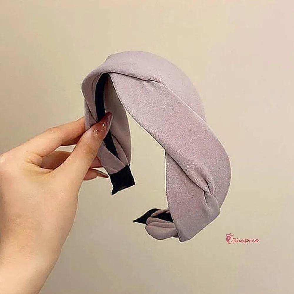 Hairband Daily Women Twist Wide Women s Headband 20s Female College Student abc944 Dark pink onesize