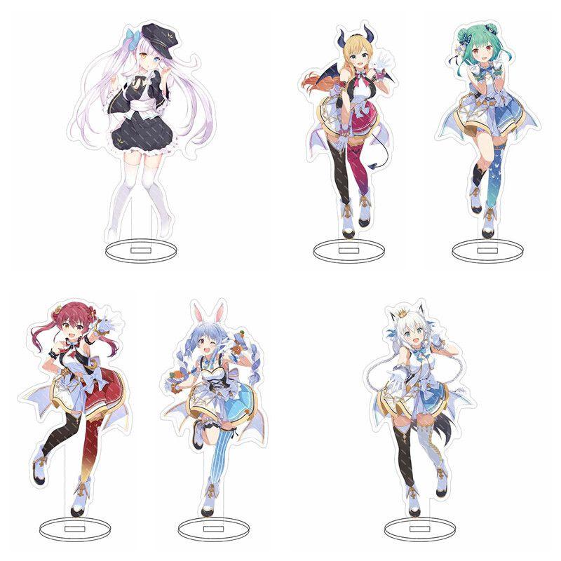 Hololive Vtuber Acrylic Stand Adorable Desktop Decor Featuring Fubuki Okayu Ayame Subaru Matsuri