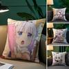 Anime Miss Kobayashis Dragon Maid-A Pillow Case Comfort Sofa Bed Silky Elegant Invisible Zipper Decorative Cushion Cover