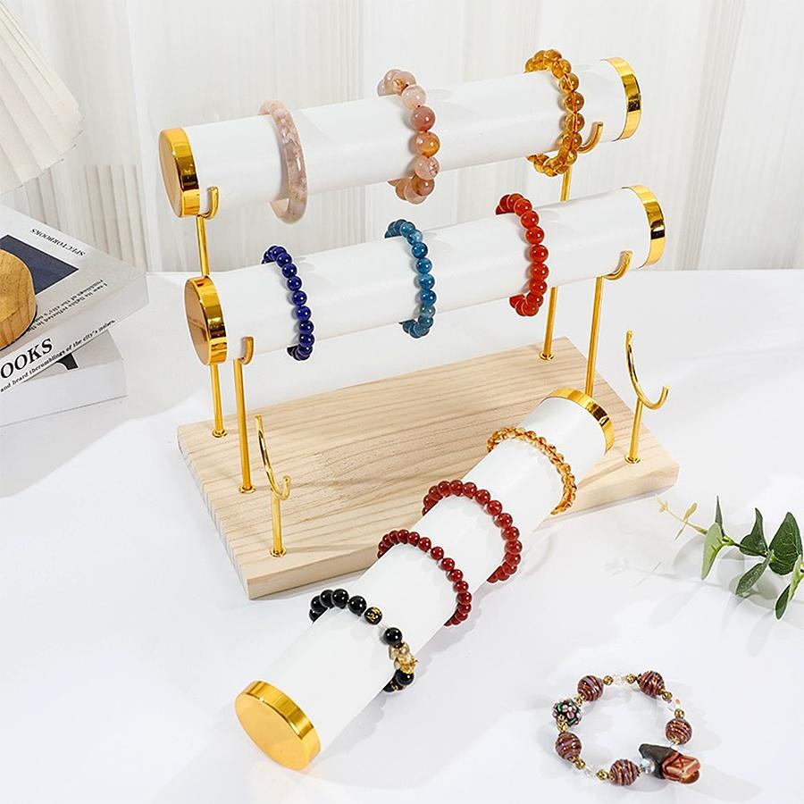 Gold Three-layer Bracelet Holder, Can Be Used, Bracelets, Bracelets and Other Jewelry Supplies Storage and Arrangement.
