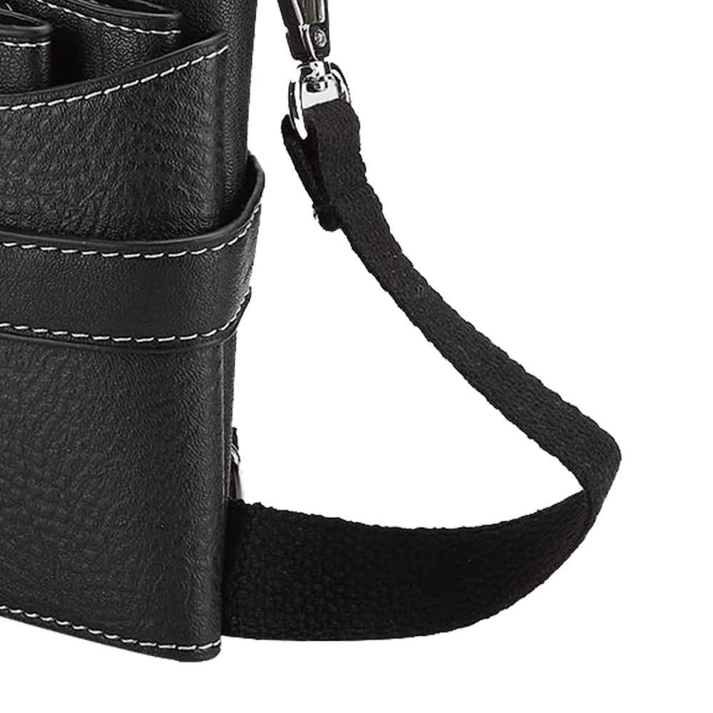 Adjustable Strap Hairdressing Tool Storage Bag PU Leather Stylist Tool Organizer For Hairdressers