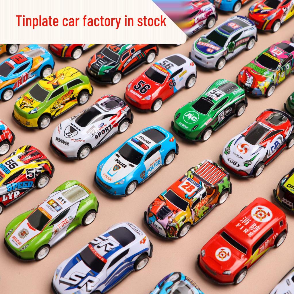 6.8cm Alloy Pull-Back Children's Mini Graffiti Car Toy - Metal, Drop-Resistant