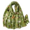 Autumn/Winter Cotton Linen Feel Scarf with Cute Dog Design - Women's Warm Shawl