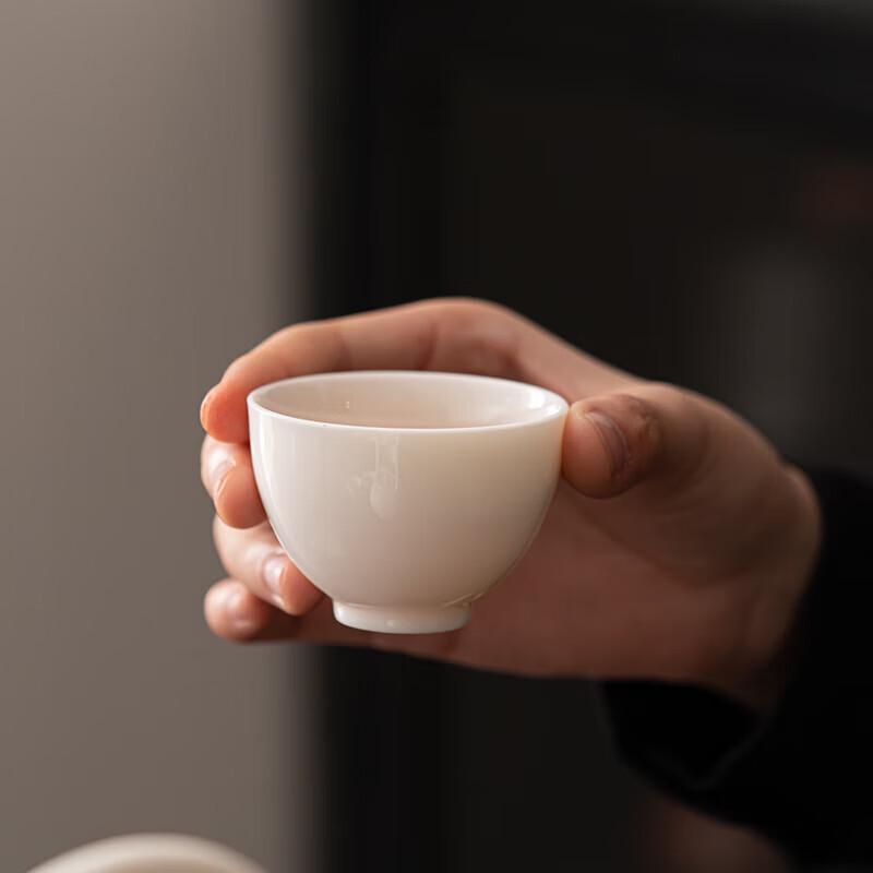 Zhi Zhe Jue Qi Mutton-fat Jade Porcelain Tea Set