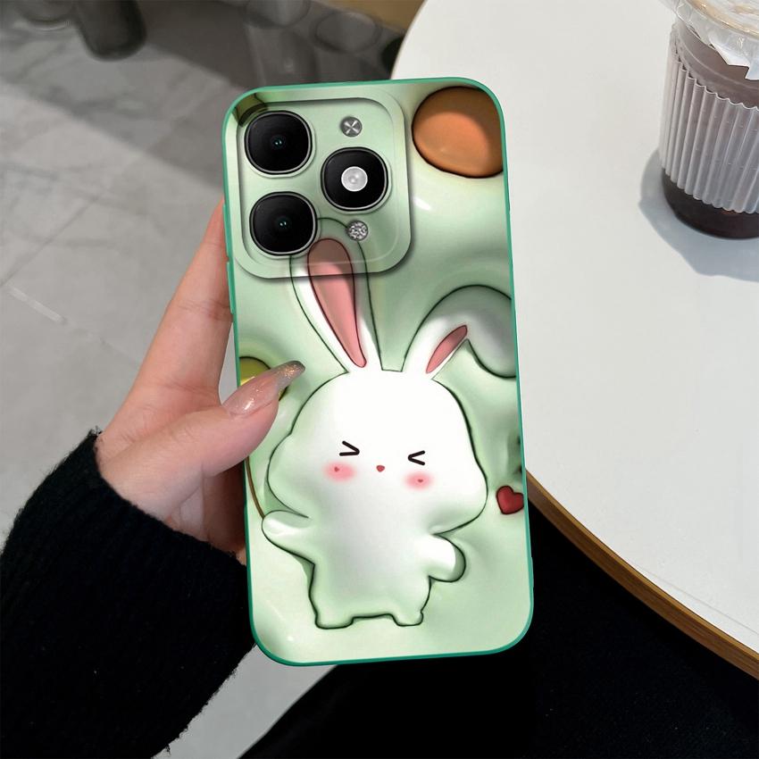 For itel A90 A50C A80 P60 S25 Ultra Power 70 Phone Cover Pretty Flower Pattern Smooth Liquid Silicone Screen Protector Shockproof Case For itel Casing