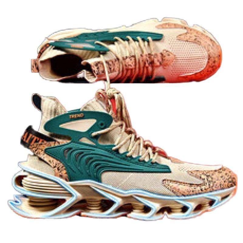 New fly-woven sports and leisure shoes men's shoes blade shoes running shoes heightening platform socks shoes casual