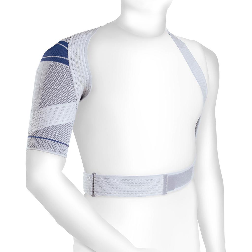 BAUERFEIND OmoTrain Shoulder Made in General Medical Unique Strap System for Enhanced Mobility and Reduced Stress Support, Germany, Device, (Titanium,