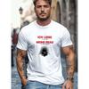 Men'S T-Shirt, Relaxed And Casual, Easy And Stylish, Men'S ICH LIEBE MEINE FRAU Pattern Summer Casual Round Neck Short T-Shirt