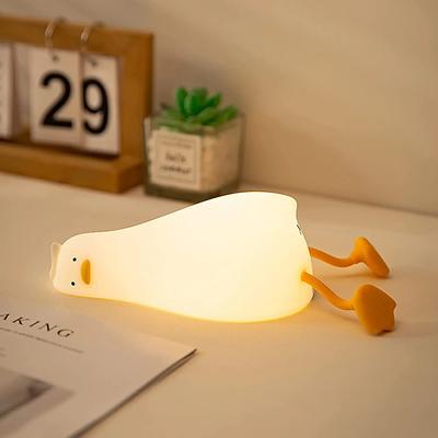 New Led Children Night Light Duckling Rechargeable Lamp USB Silicone Squishy Sleeping Bedroom Desktop Decor Lamp Child Holiday G