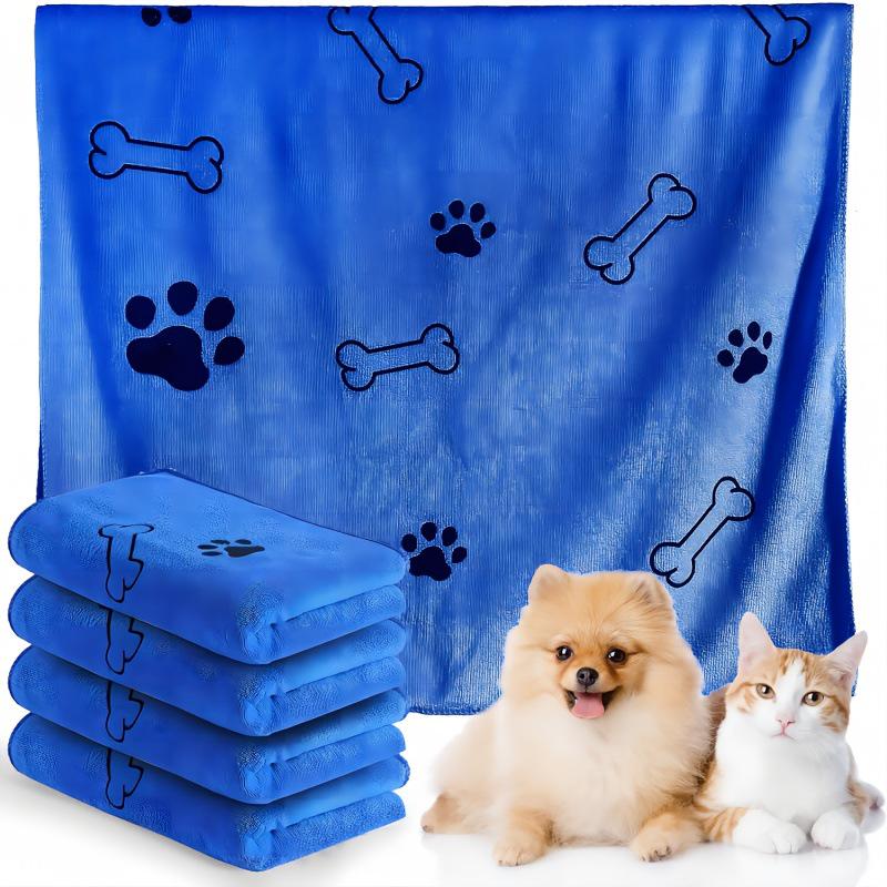 

Quick-Drying Absorbent Pet Bath Towel for Dogs & Cats - Soft, Thickened Design