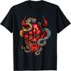 Unisex T-shirt Japanese Demon Harajuku Devil Art Oni Face Mask T-Shirt