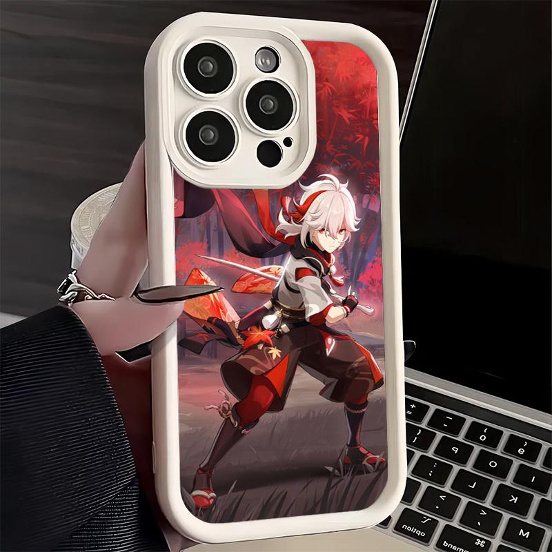 Phone Case for iPhone 17 Air 16E 15 16 Pro Max Genshin Impact Kazuha Cover 14 Plus 13 12 Mini Soft Shell Silicone Fundas