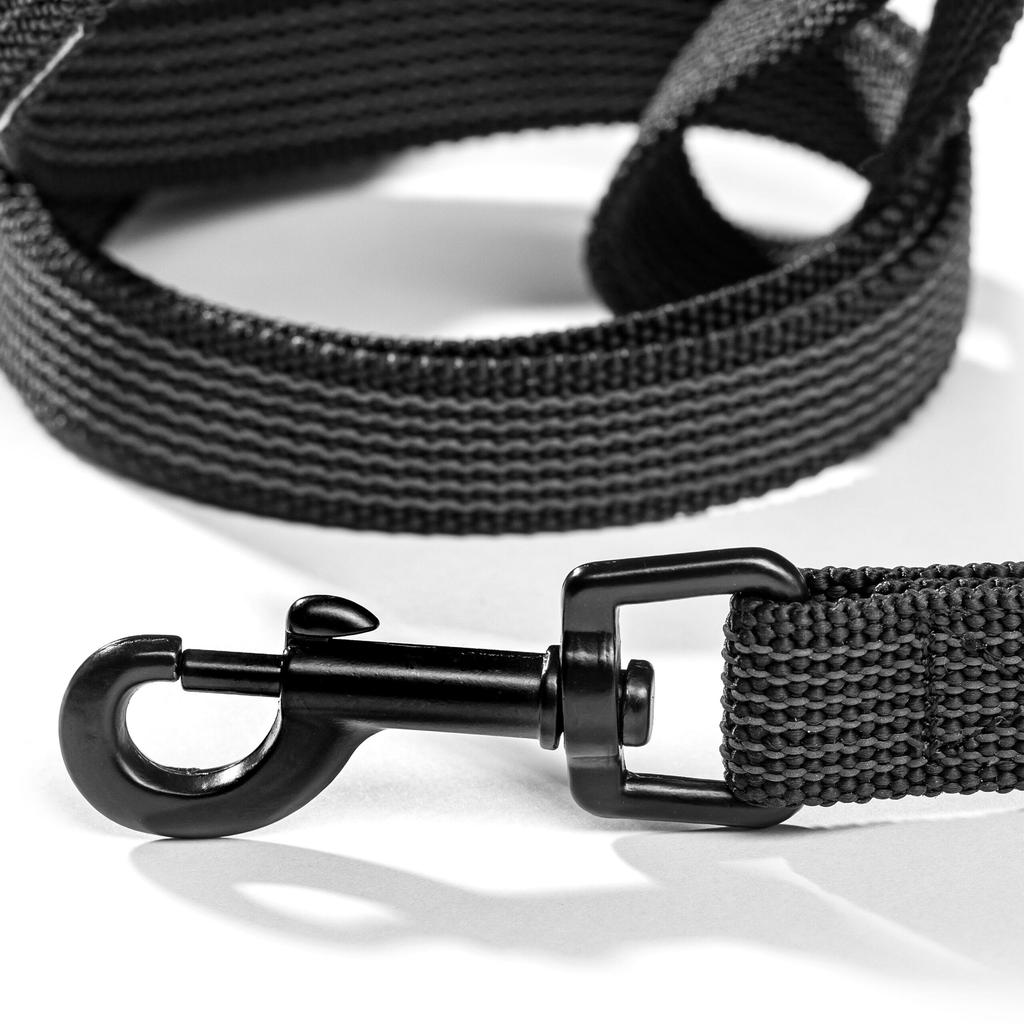Smycz antypoślizgowa czarna - 7m, 76mm - pies 10-25kg