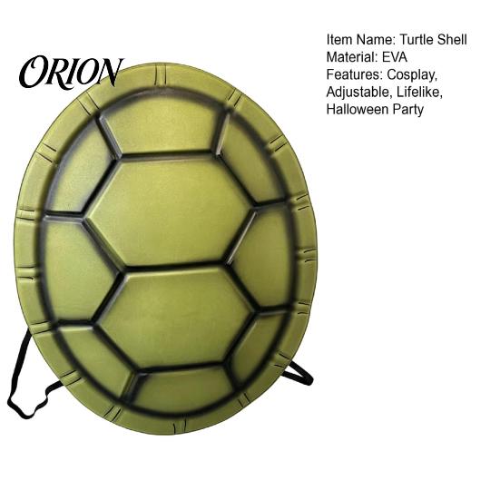 Lightweight Stage Photography Prop Turtle Shell Costume for Kids, Halloween Ninja Cosplay Party Accessory, Animal Role Play EVA Backpack Dress