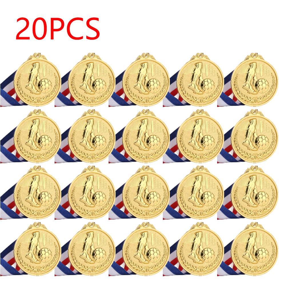 10/20 Stück Fußballmedaille Gold Silber Bronze Preise Gewinner Medaillen Sportmedaillen Fußballwettbewerb Auszeichnungen Medaille Spiele Souvenir