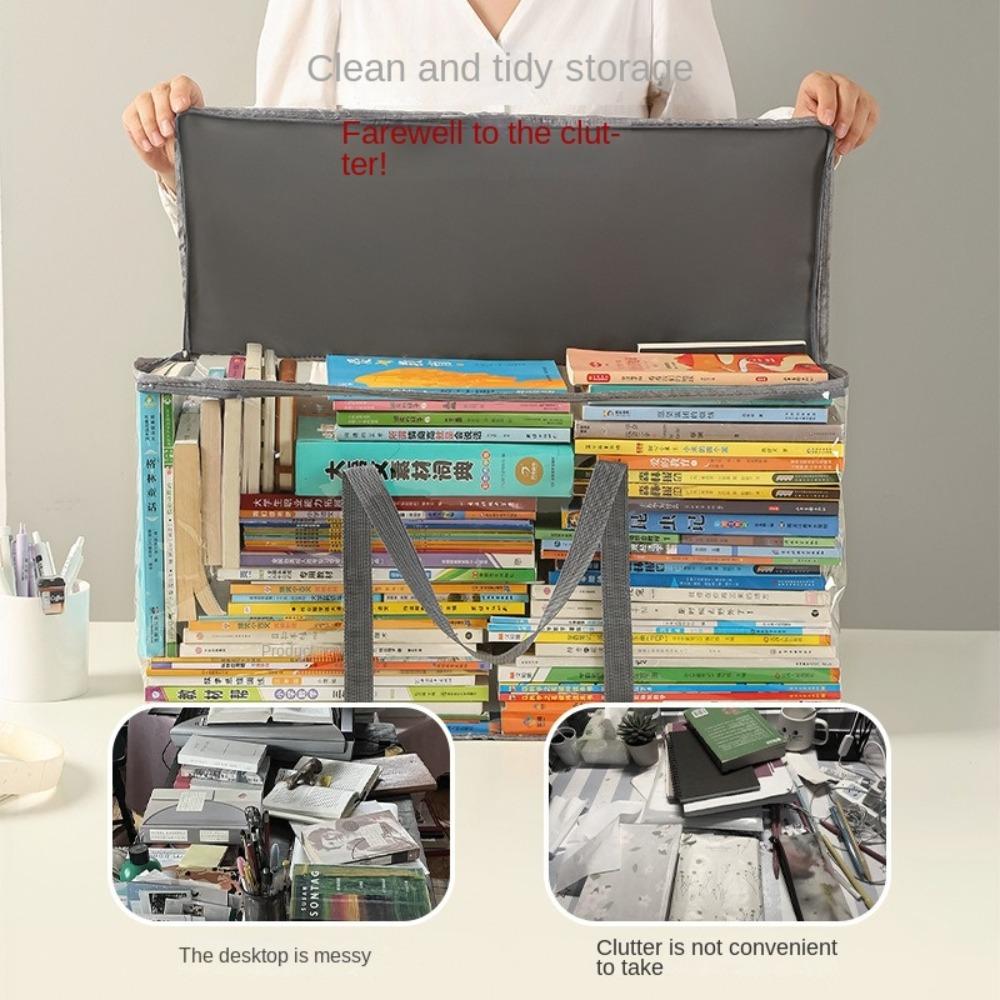 Waterproof Collapsible Pouch Large Capacity Books Collection Container  Student