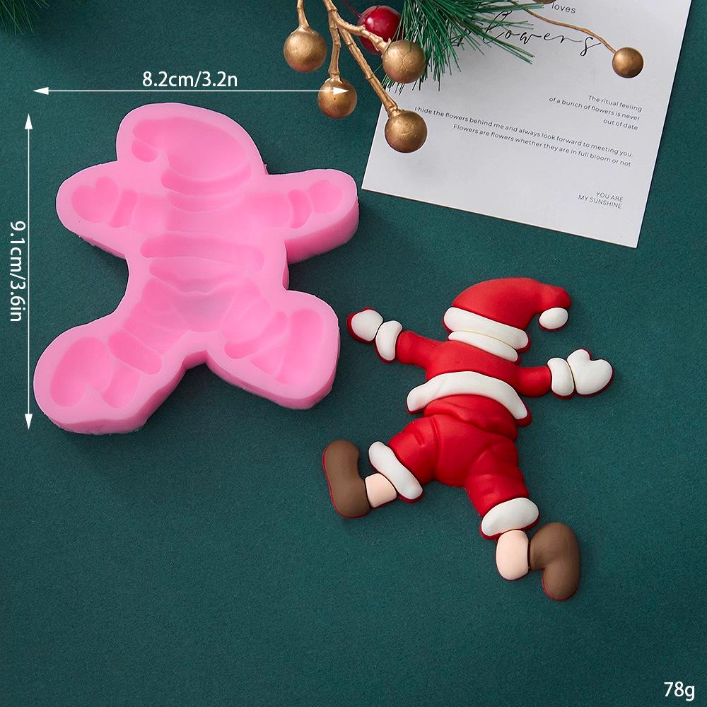 2025 Christmas Cartoon Snowman Tree Merry Christmas Silicone Cake Mold
