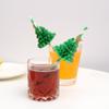 50pcs Christmas Tree Honeycomb Paper Straws Holiday Straws With Green Tree And Gold Star Perfect For Holiday Celebrations