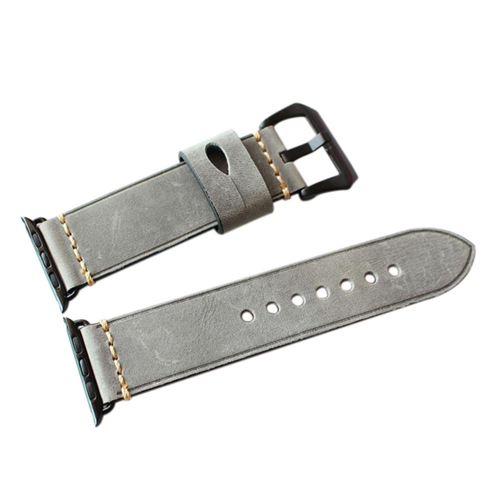 125MM+75MM Manual Fashionable Genuine Leather Strap Watch Band for Apple Watch