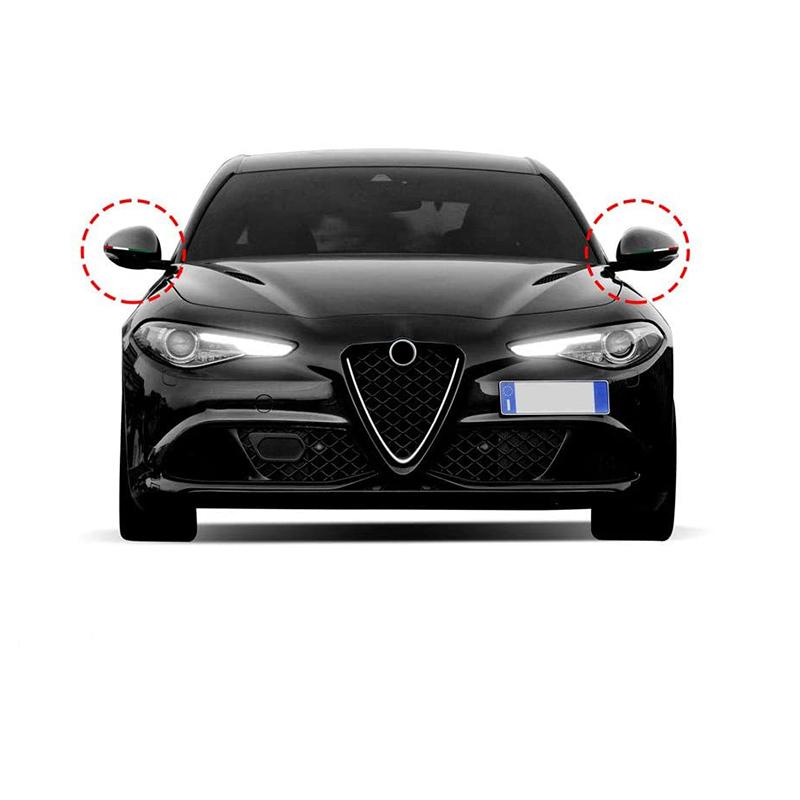 2X Car Rearview Mirror Sticker For Alfa Romeo Sportiva Giulia Giulietta 159 156 MITO Stelvio Fiat 500 Abarth 595 695 Punto TIPO