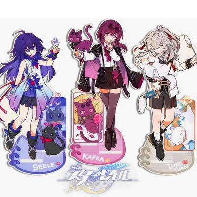Honkai Star Rail Popular Character Acrylic Stand Set, Robin, Sparkle, Kafka, Jing Yuan, Waterproof, Cute Anime Game HSR Merchandise