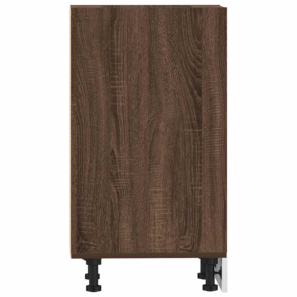 Under Cabinet Riga Brown Oak Effect 40 X 44.5 X 81.5 Cm Particleboard