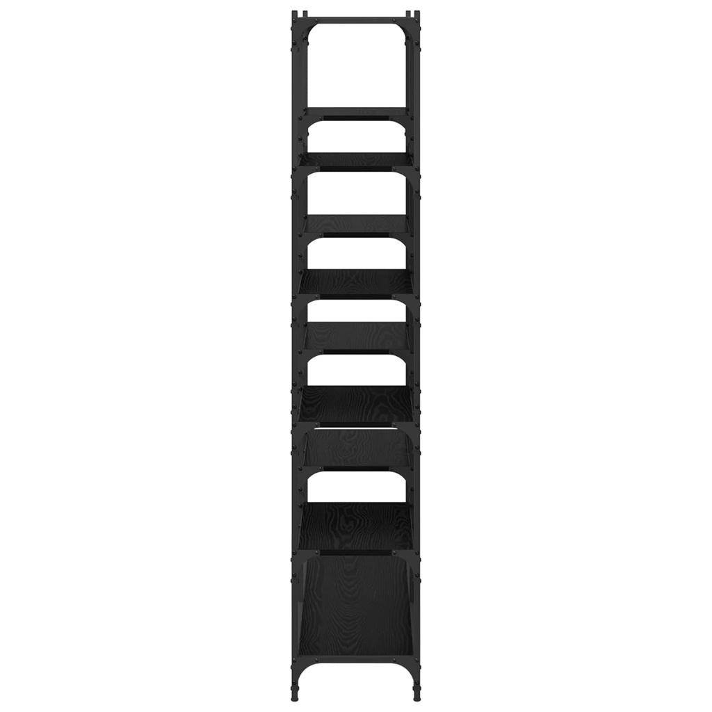 Black Oak Effect Bookshelf 100 x 32 x 170 cm Particleboard