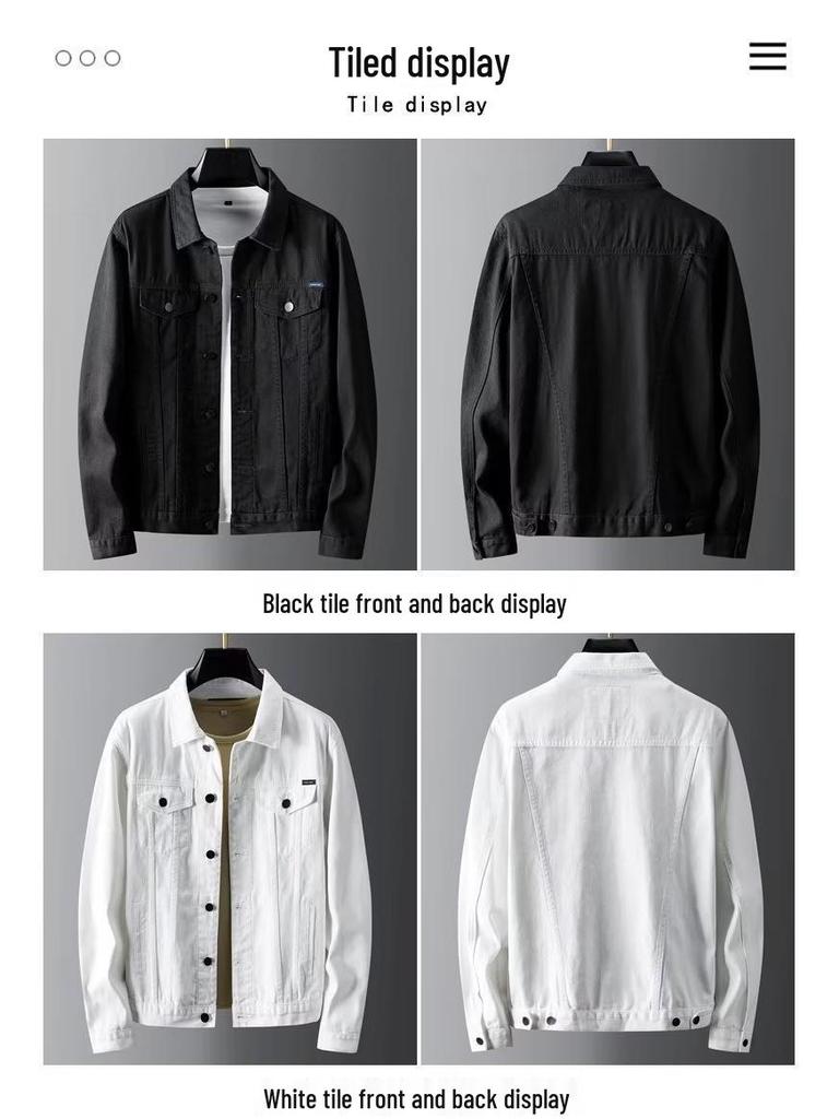 Men's Spring/Autumn Korean Style Denim Jacket - Trendy Loose-Fit Cotton Casual Jacket