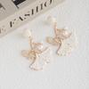 Exaggerated Vacation Wind Leaf Earrings Raffia Weaving Unique Personality Earrings Sweet Temperament Earrings