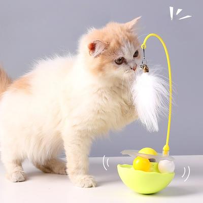 Taumler Katzenspielzeug Katzen-Teaser-Stick Selbst-Hi Langeweile-Abbau-Artefakt Minze Ball Glocke Katze Haustierbedarf