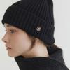 Halden Logo Pendant Angora Beanie (C030_black)