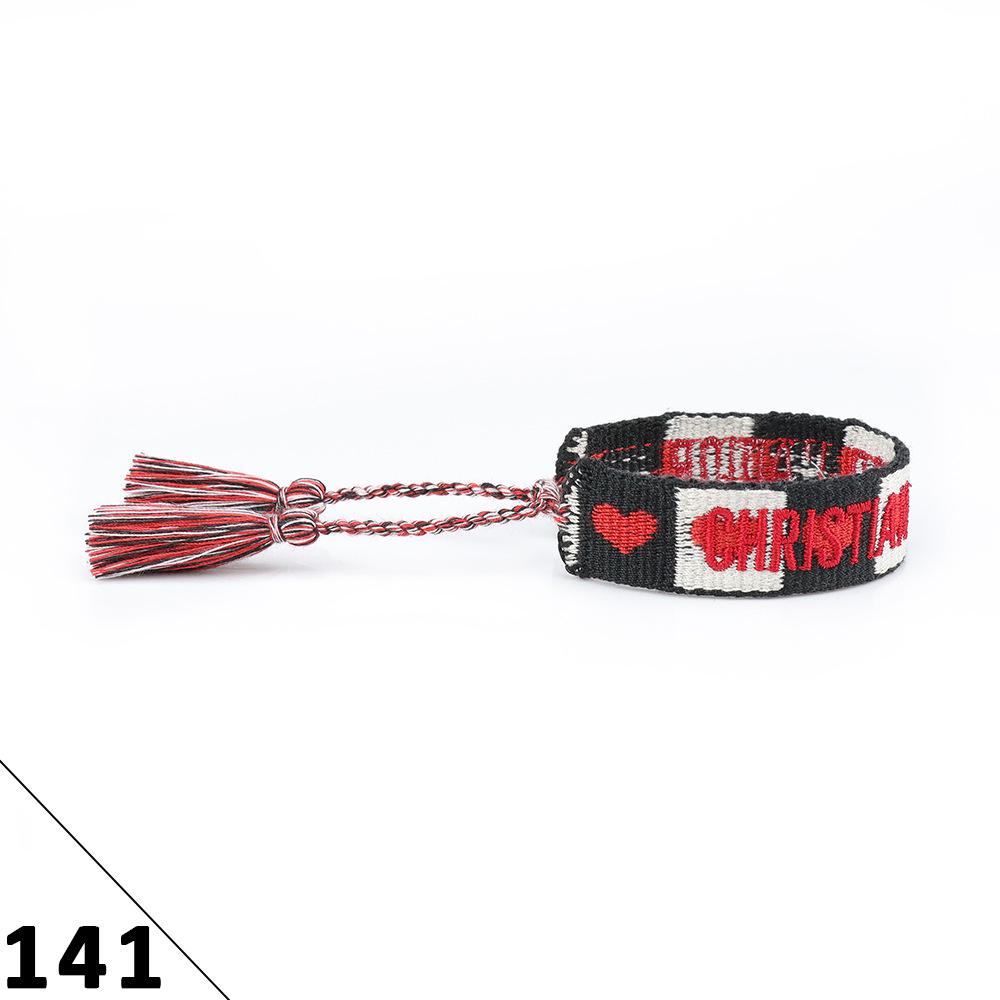 Handmade Embroidered Friendship Bracelet with Tassels for Women