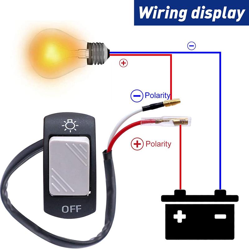EIN/AUS Motorradschalter Druckknopf 12V Knopfanschluss Lenkerschalter für ATV Elektrofahrrad Roller Motorradzubehör
