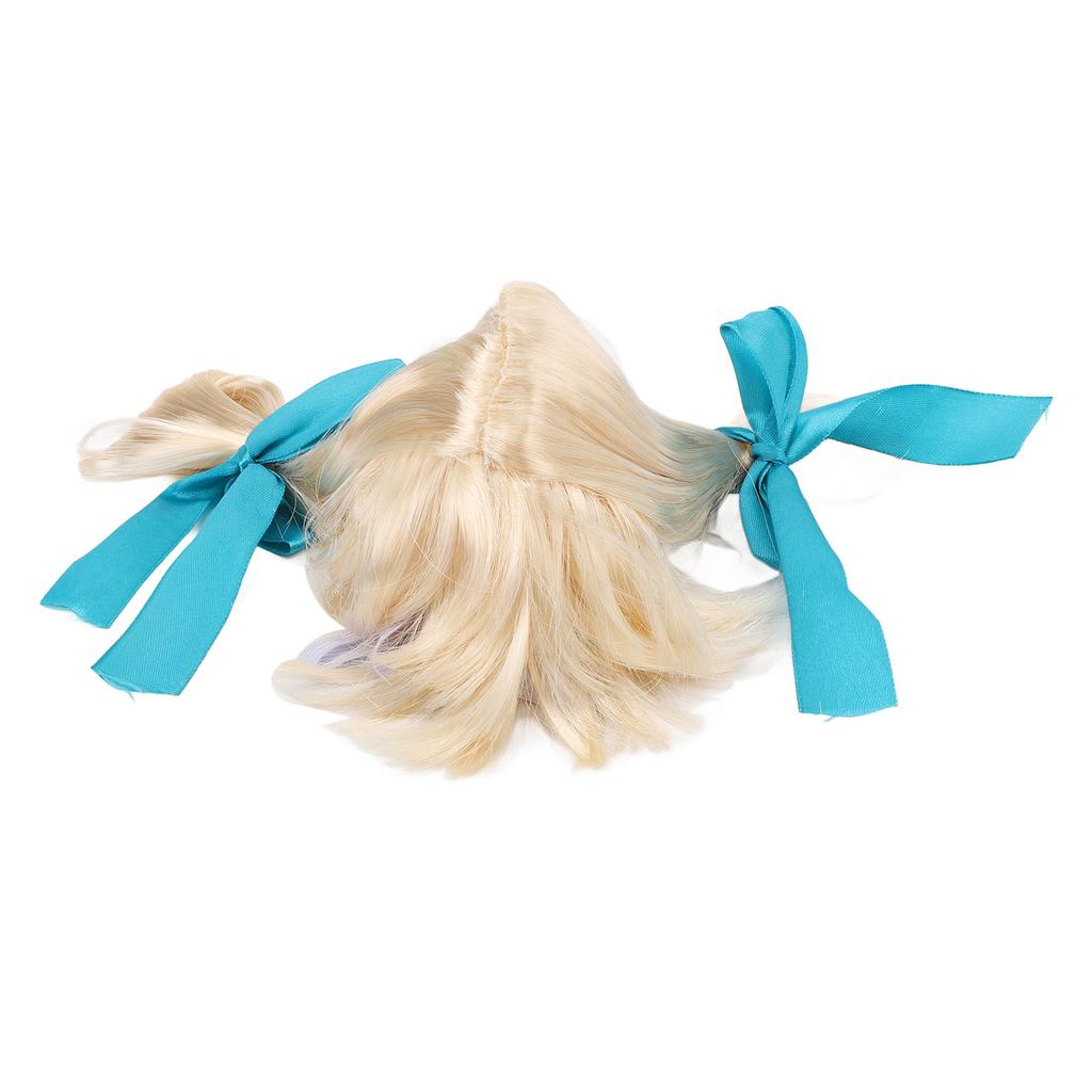 Pet Wig Nylon for Cat Small Dogs Festival Party Activity Shooting Props Blonde Braid