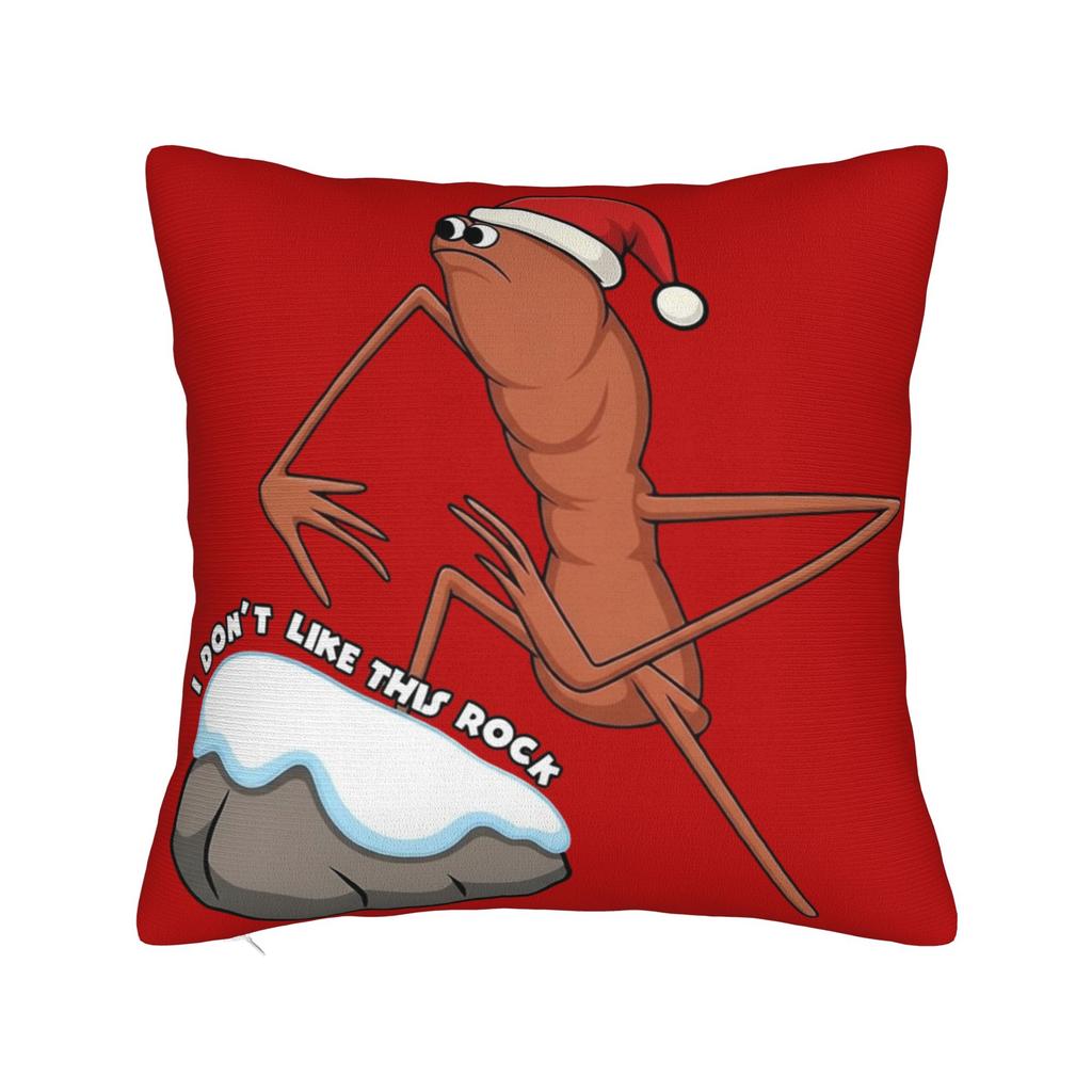 Funny Marcus the Worm Satan Claus Christmas Hat Pillowcase Printing Polyester Cushion Cover Decorations  Pillow Case Cover