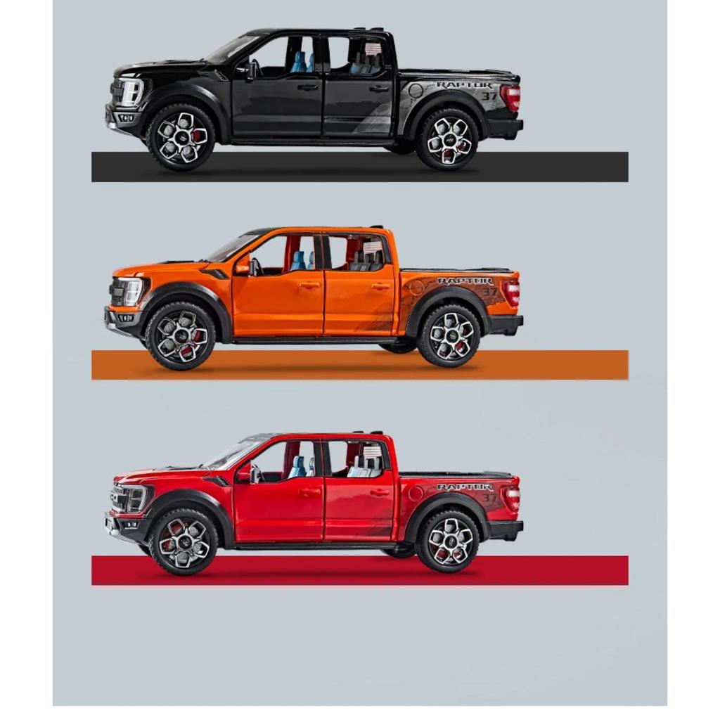 1/20 Ford F150 Raptor Picku Truck Alloy Model Car Toy Diecasts Metal Casting Sound and Light Car Toys for Children Vehicle