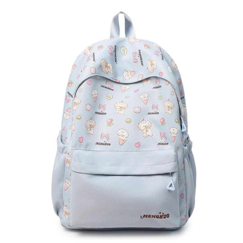 Student Schoolbag Women's Large Capacity Ice Cream Dog Lightweight Backpack