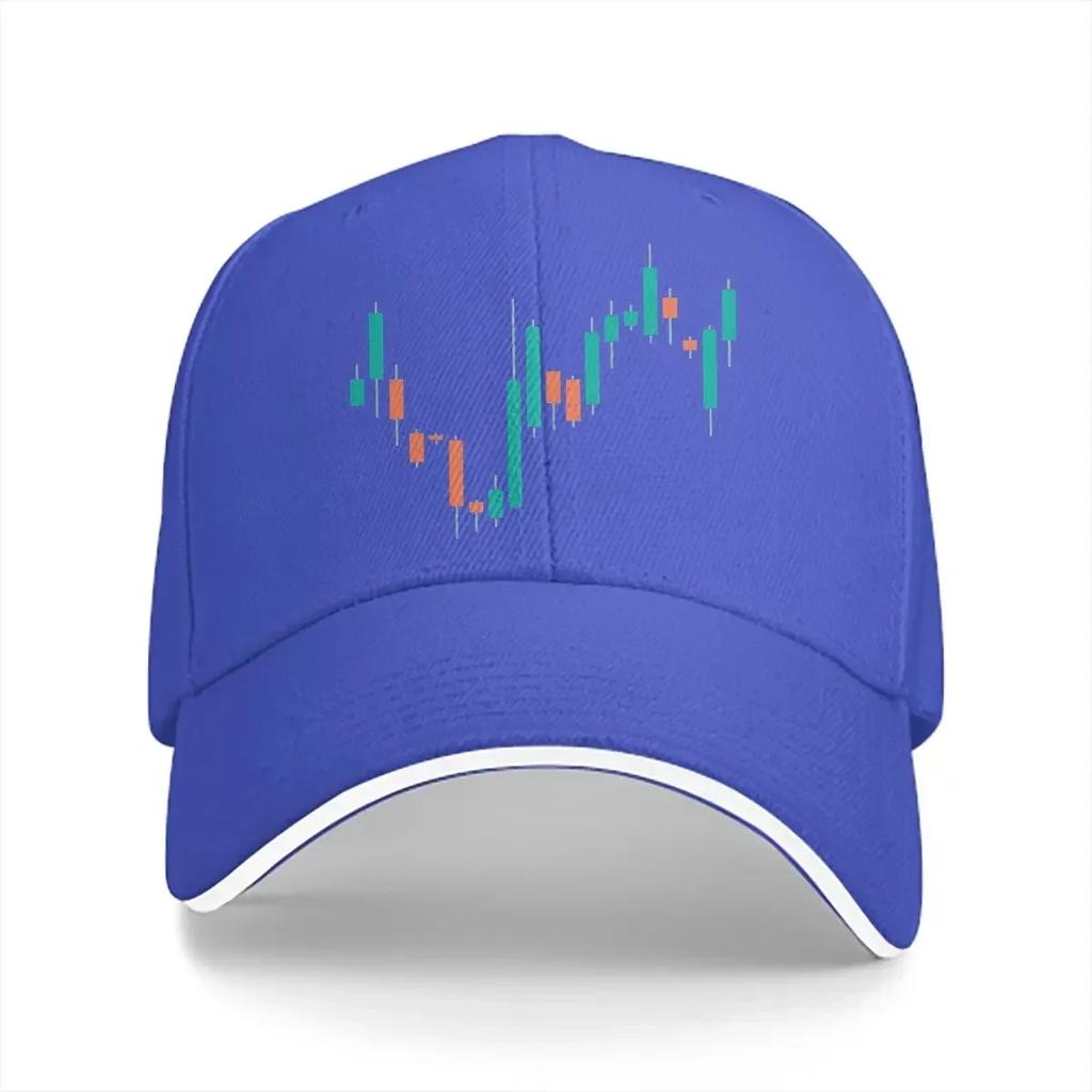Summer Cap Sun Visor Stock Market Candlesticks Classic Hip Hop Caps Bitcoin Cryptocurrency Meme Peaked Hats