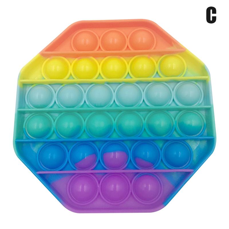 Rainbow Fidget Reliver Stress Toys Push Bubble Antistress Toys Adult Children Simple Dimple Toy To Relieve Autism Kids Game Gift