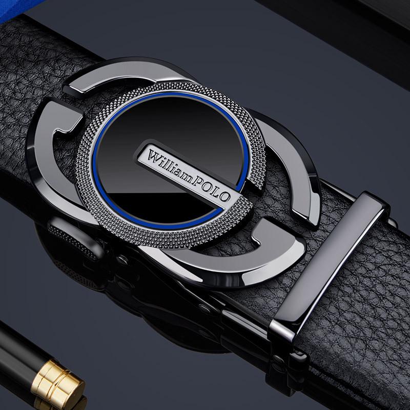 King Paul Men's High-End Genuine Leather Belt - Luxury Fashion Accessory for Young Men