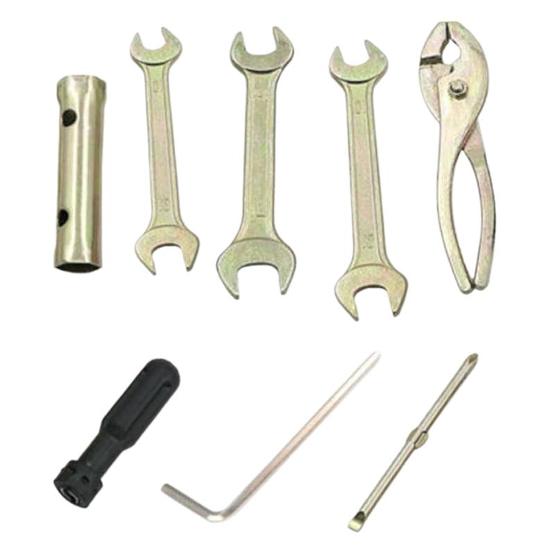 7-teiliges Set Motorrad Reparaturwerkzeug Schraubendreher Steckschlüssel Schraubenschlüssel Zangen-Sets Für Honda Kawasaki Suzuki Motorrad Handreparaturwerkzeuge