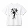 Abstract Scribble Dog Sketch Minimal Line Art Pet Lover Cotton T-Shirt Unisex
