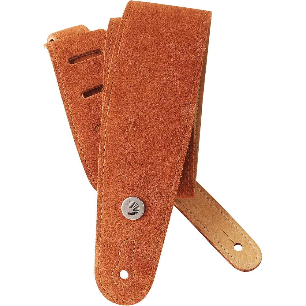 D Addario Daddario Guitar Strap Suede Leather 25SS02-DX Honey [Domestic Genuine]