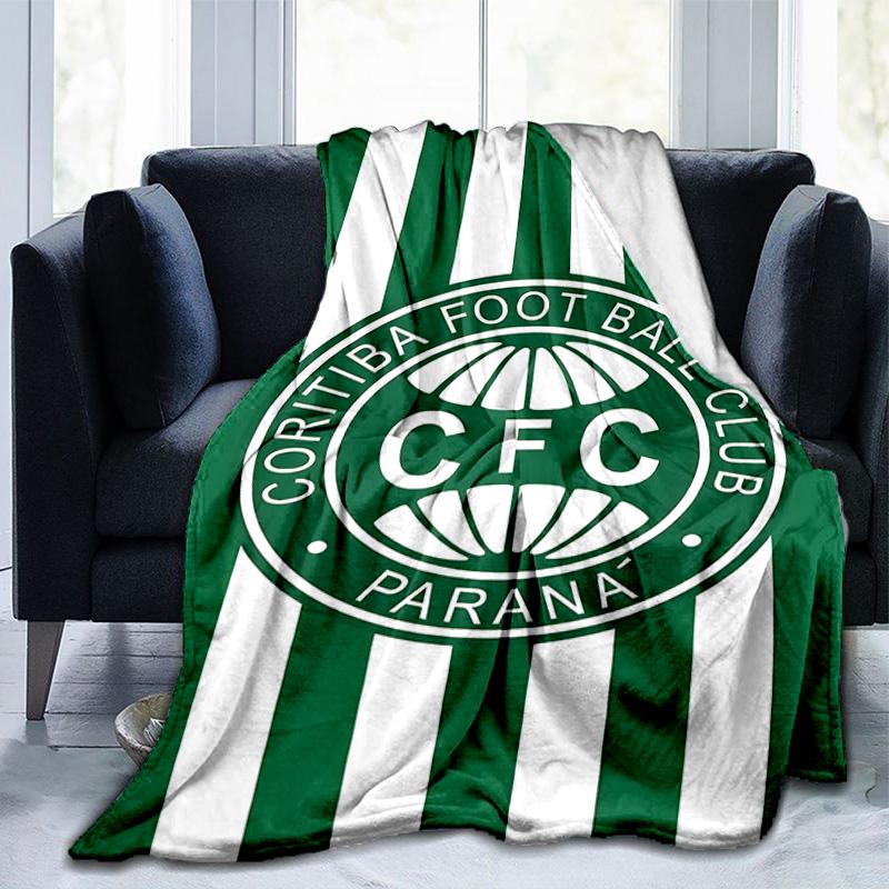 Cori-tiba Football Club Crest Printed Throws Blanket Soft Flannel Blankets for Couch Bed Gifts for Men Women Picnic blanket Christmas gifts