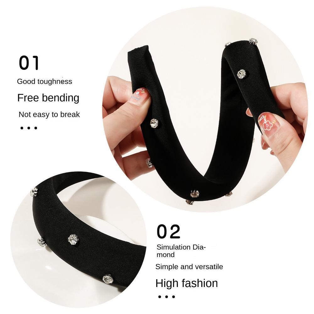 Water Diamond Sponge Hair Hoop Sparkling Korean Hairband Wash Face Headband  High End Headwear