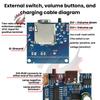 DC 3.3V-4.2V 4.3W Adjustable Bluetooth Power Amplifier Board Module Supports TF Card Memory Card Playback Type C Interface